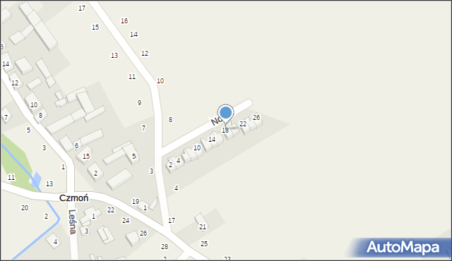 Czmoń, Nowa, 18, mapa Czmoń