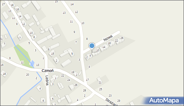 Czmoń, Nowa, 6, mapa Czmoń
