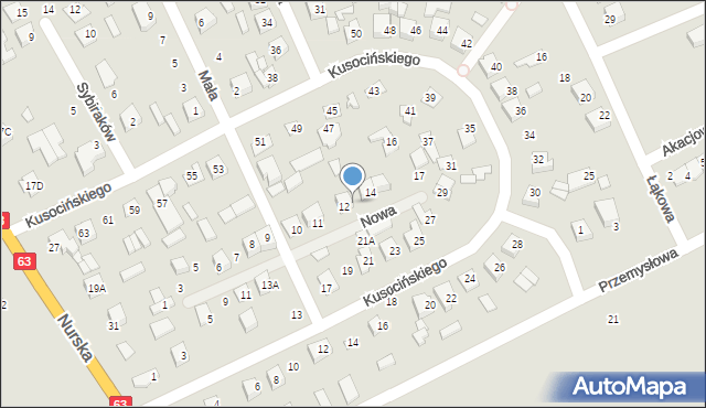 Czyżew, Nowa, 13, mapa Czyżew