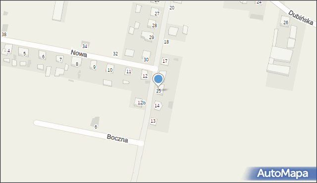 Dąbrowa, Nowa, 15, mapa Dąbrowa