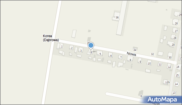 Dąbrowa, Nowa, 4, mapa Dąbrowa