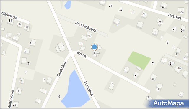 Dąbrowa Chełmińska, Nowa, 1, mapa Dąbrowa Chełmińska