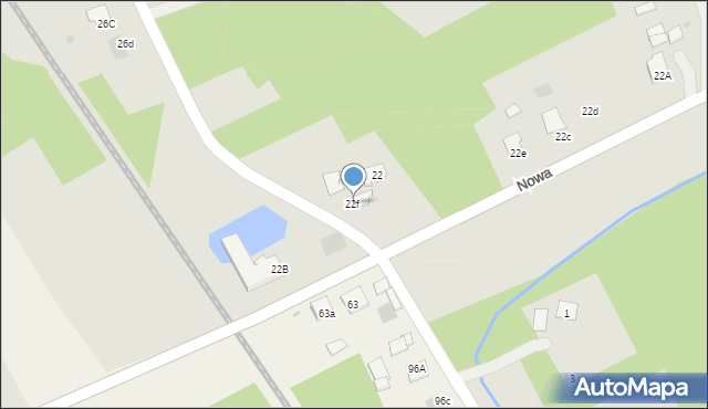 Dąbrowa Tarnowska, Nowa, 22f, mapa Dąbrowa Tarnowska