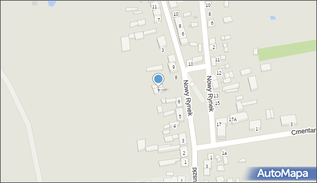 Dąbrowice, Nowy Rynek, 7, mapa Dąbrowice