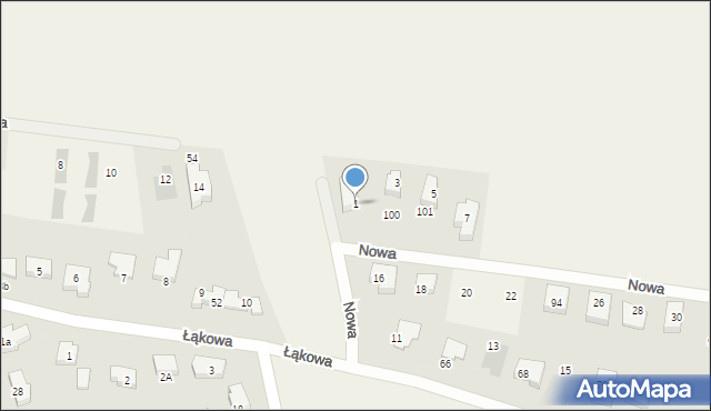 Dąbrówka Tczewska, Nowa, 1, mapa Dąbrówka Tczewska
