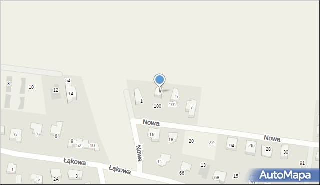 Dąbrówka Tczewska, Nowa, 3, mapa Dąbrówka Tczewska