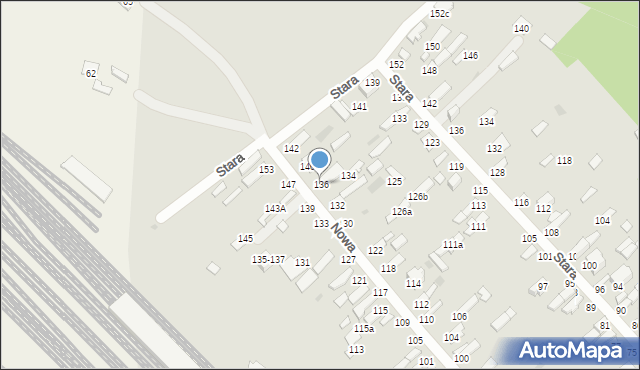 Dęblin, Nowa, 136, mapa Dęblin