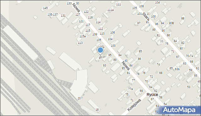 Dęblin, Nowa, 97, mapa Dęblin