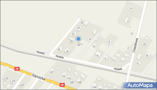 Długie, Nowa, 14, mapa Długie