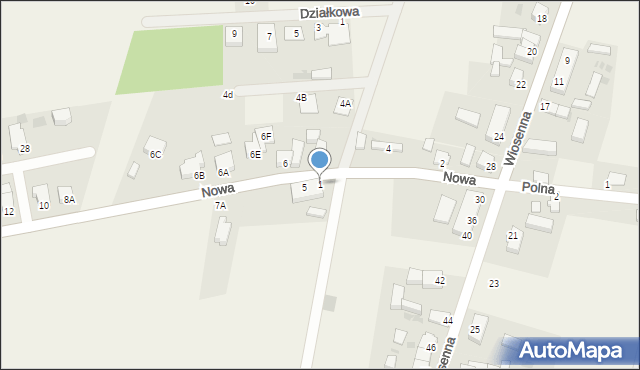 Długie Stare, Nowa, 1, mapa Długie Stare