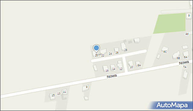 Długie Stare, Nowa, 20, mapa Długie Stare