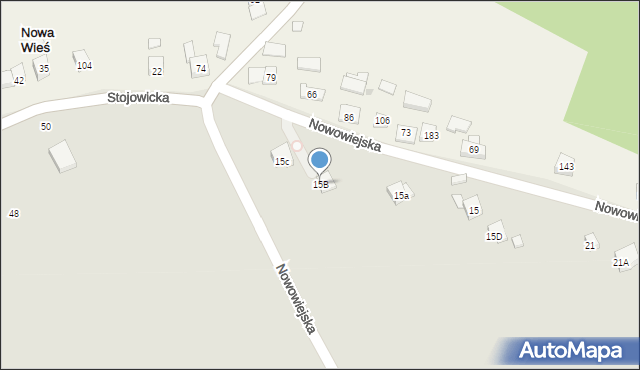 Dobczyce, Nowowiejska, 15B, mapa Dobczyce