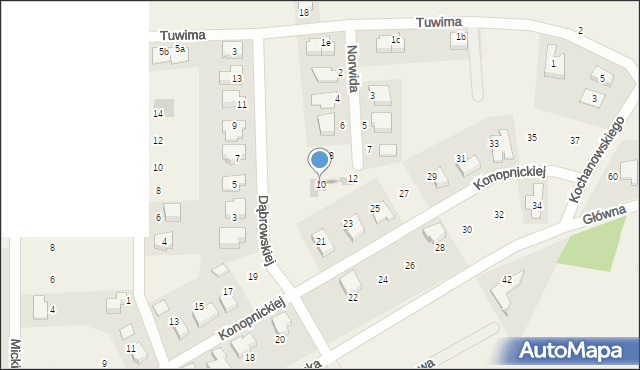 Dobrzykowice, Norwida Cypriana Kamila, 10, mapa Dobrzykowice