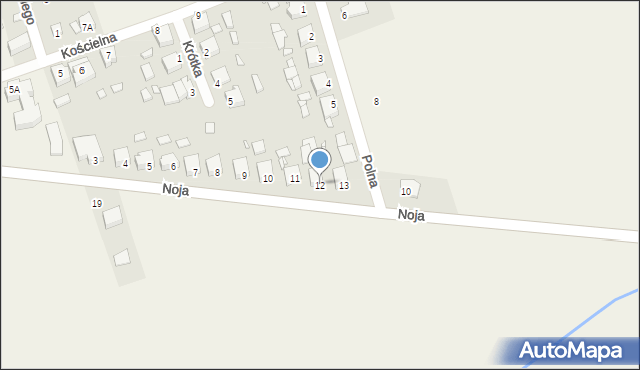 Drawsko, Noja Józefa, 12, mapa Drawsko