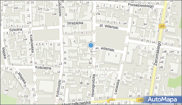 Drezdenko, Nowogrodzka, 7, mapa Drezdenko