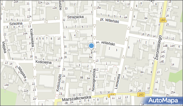 Drezdenko, Nowogrodzka, 8, mapa Drezdenko