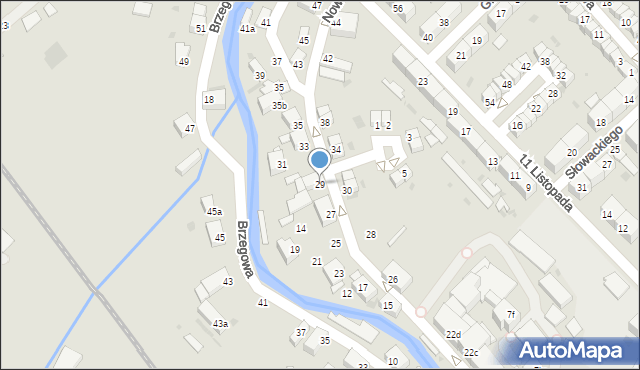 Dzierżoniów, Nowowiejska, 29, mapa Dzierżoniów