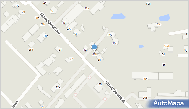 Elbląg, Nowodworska, 40b, mapa Elbląga