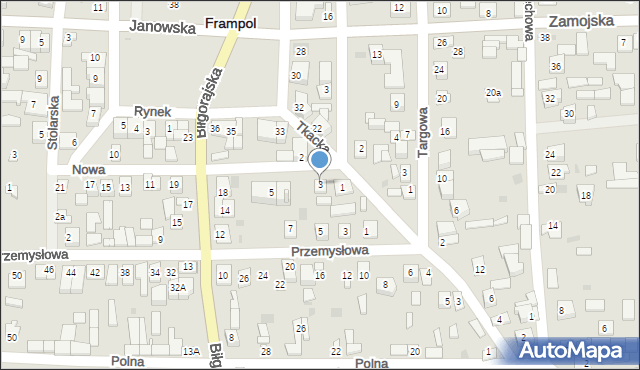 Frampol, Nowa, 3, mapa Frampol