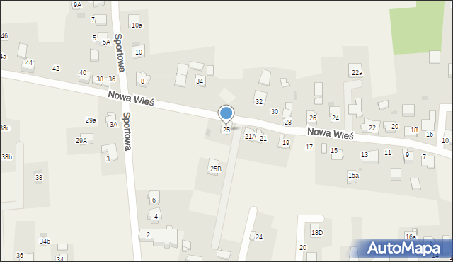 Frydek, Nowa Wieś, 25, mapa Frydek