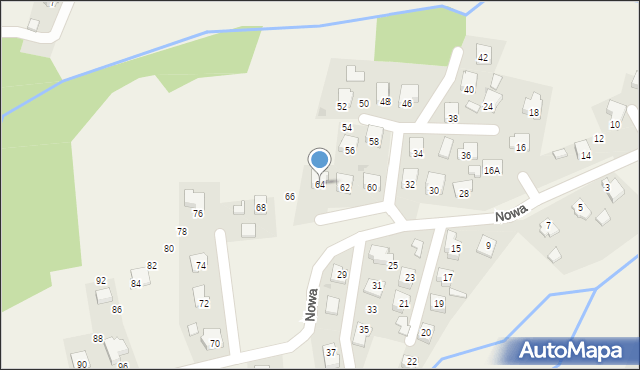 Frysztak, Nowa, 64, mapa Frysztak