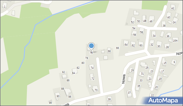 Frysztak, Nowa, 76, mapa Frysztak