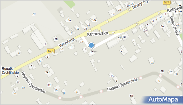 Gąbin, Nowy Rynek, 10, mapa Gąbin