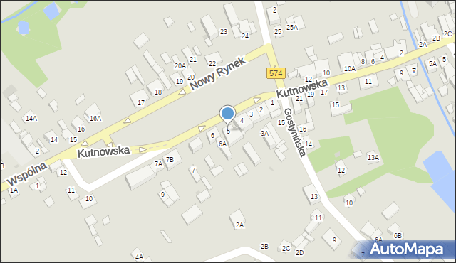 Gąbin, Nowy Rynek, 5, mapa Gąbin