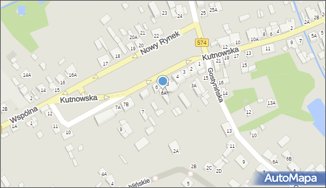 Gąbin, Nowy Rynek, 6A, mapa Gąbin