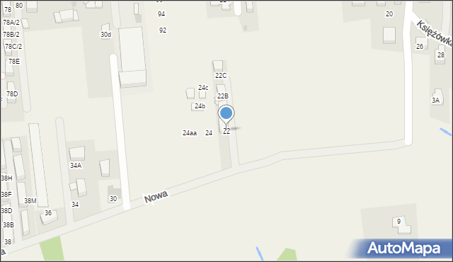 Gaj, Nowa, 22, mapa Gaj