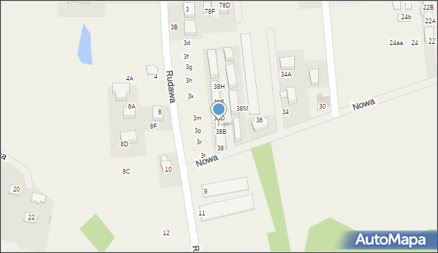 Gaj, Nowa, 38C, mapa Gaj