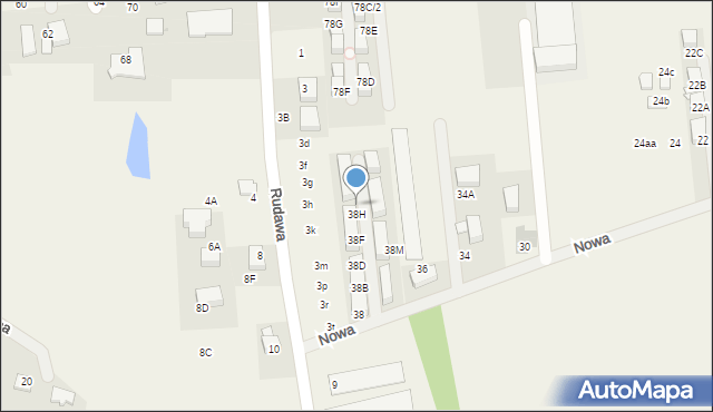 Gaj, Nowa, 38I, mapa Gaj