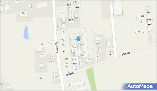 Gaj, Nowa, 38J, mapa Gaj