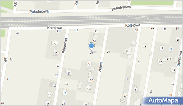 Gałków Mały, Nowa, 24, mapa Gałków Mały