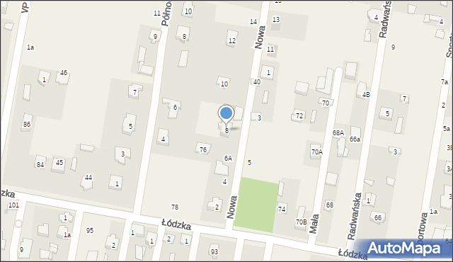 Gałków Mały, Nowa, 8, mapa Gałków Mały