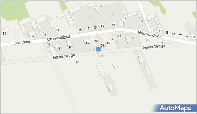Gąsiorowo, Nowa Droga, 71, mapa Gąsiorowo