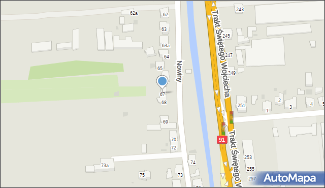 Gdańsk, Nowiny, 67, mapa Gdańska