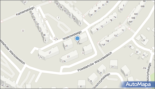 Gdańsk, Noskowskiego Zygmunta, 11u, mapa Gdańska