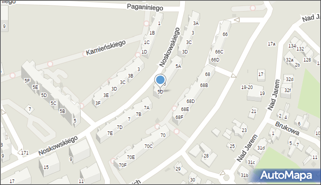 Gdańsk, Noskowskiego Zygmunta, 5D, mapa Gdańska