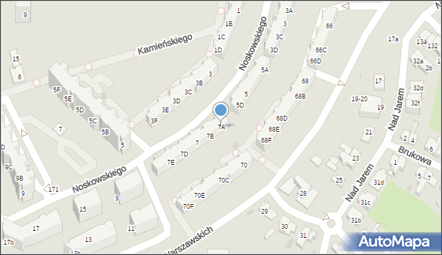 Gdańsk, Noskowskiego Zygmunta, 7A, mapa Gdańska