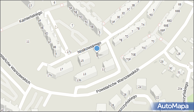 Gdańsk, Noskowskiego Zygmunta, 9, mapa Gdańska