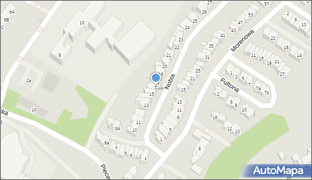 Gdańsk, Nobla Alfreda, 16, mapa Gdańska