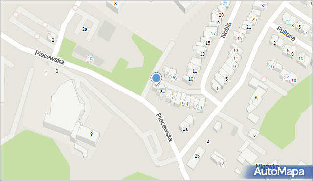 Gdańsk, Nobla Alfreda, 8b, mapa Gdańska