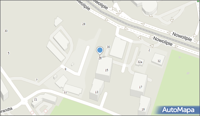 Gdańsk, Nowolipie, 26, mapa Gdańska