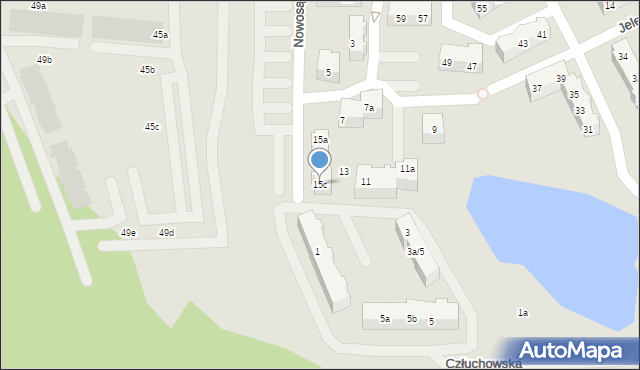 Gdańsk, Nowosądecka, 15c, mapa Gdańska