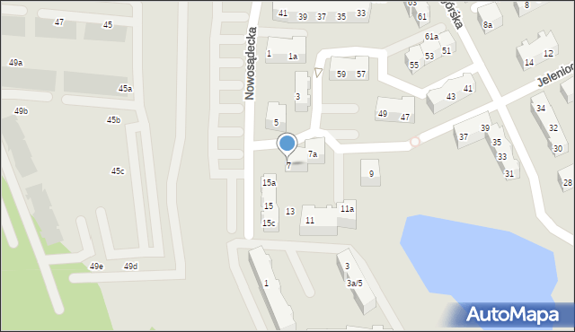 Gdańsk, Nowosądecka, 7, mapa Gdańska
