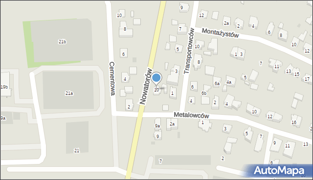 Gdańsk, Nowatorów, 10, mapa Gdańska