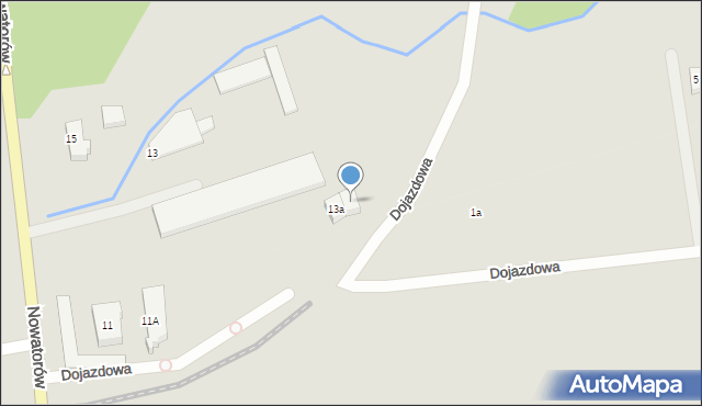 Gdańsk, Nowatorów, 13b, mapa Gdańska