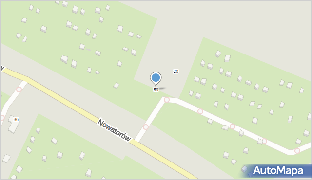 Gdańsk, Nowatorów, 59, mapa Gdańska