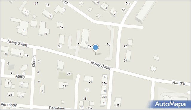 Gdańsk, Nowy Świat, 7b, mapa Gdańska